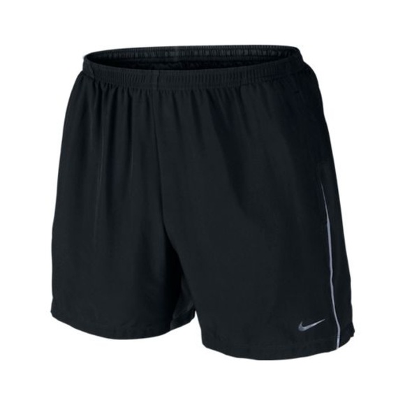 Nike Men’s Dri-Fit Sw Shorts 5” Pull On Lined Activewear Running in Black L - Picture 1 of 16